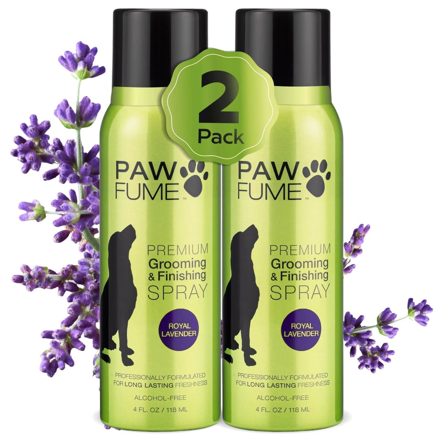 PAWFUME Premium Grooming Spray Dog Spray Deodorizer Perfume For Dogs - Dog Cologne Spray Long Lasting Dog Sprays - Dog Perfume Spray Long Lasting After Bath- Dog deodorizing Spray (Lavender 2-Pack)