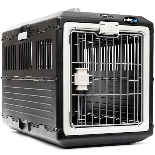 Mirapet USA Pet Carrier & Crate 26" - Premium Collapsible Design for Medium Cats and Dogs - Portable Kennel for Indoor/Outdoor Use - 360-Degree Ventilation & Hard Plastic Wall Protection