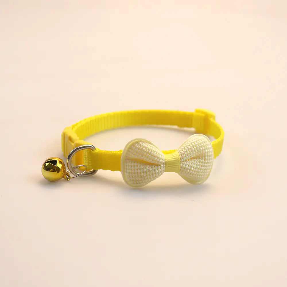 New Cute Cat Collar with Bow and Bell for Small Dogs