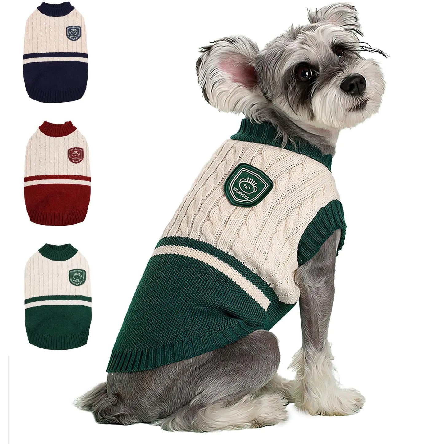 Christmas Dog Sweaters for Small Large Dogs Girl Soft Warm Puppy Sweater Turtleneck Dog Sweaters for Medium Large Dogs Double Knitting Collar for Outdoors Playing Warm Dog Cat Clothes