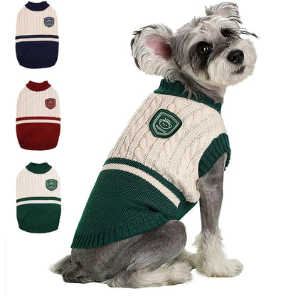 Christmas Dog Sweaters for Small Large Dogs Girl Soft Warm Puppy Sweater Turtleneck Dog Sweaters for Medium Large Dogs Double Knitting Collar for Outdoors Playing Warm Dog Cat Clothes
