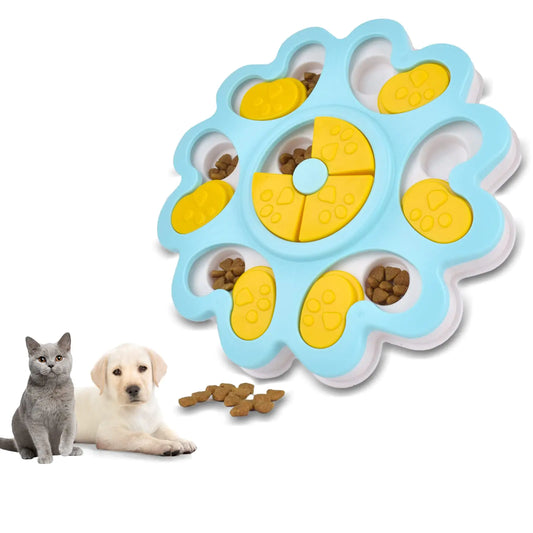 Cdipesp Dog Puzzle Toys for Smart Dogs Treat Dispensing Mental Stimulation Toys Dog/Cat Puzzle Feeder Dog Enrichment Toys Interactive Dog Toys for Boredom (Flower)