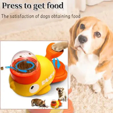 Duck Design Anti-Slip Automatic Treat Dispenser for Pet Training