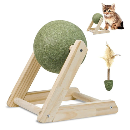 Catnip Balls Catnip Toys for Cats Cat Nip for Cats Safe Healthy Cat Nip ToysCatnip Toys for Indoor CatsGiant Catnip Ball with Holder