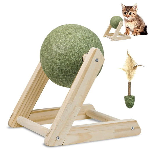 Catnip Balls Catnip Toys for Cats Cat Nip for Cats Safe Healthy Cat Nip ToysCatnip Toys for Indoor CatsGiant Catnip Ball with Holder