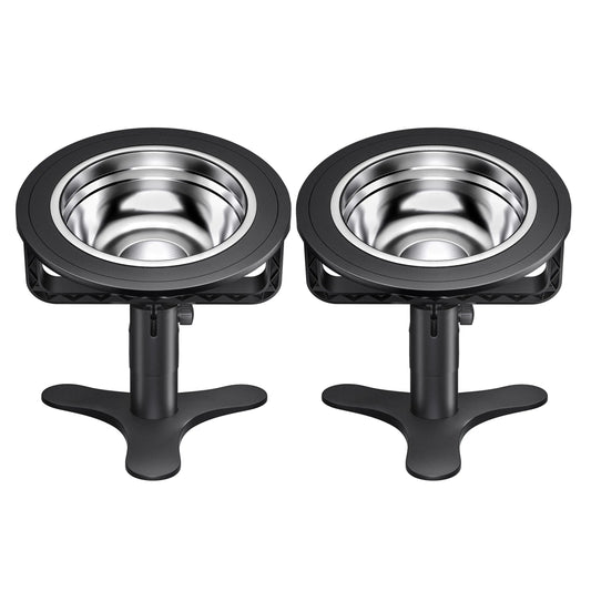 AILEWAY 2Pack Elevated Cat Bowls for Indoor Cats Height Adjustable Elevated Cat Food Bowl with Stand Prevent Neck Whisker Fatigue Raised Cat Bowls for Indoor Cats Pets Dry and Wet Food