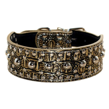 Haoyueer New Unisex Studded Leather Dog Collars