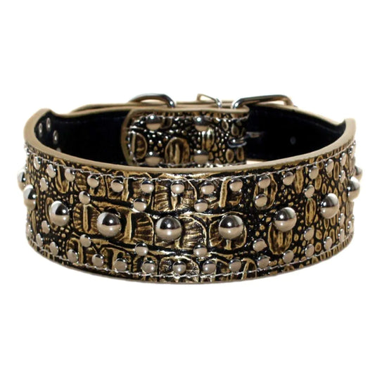 Haoyueer New Unisex Studded Leather Dog Collars