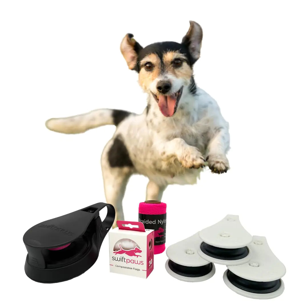 Swift Paws - Chase! - App-Control Dog Toy - Capture The Flag Lure Course - Interactive Dog Enrichment Toy