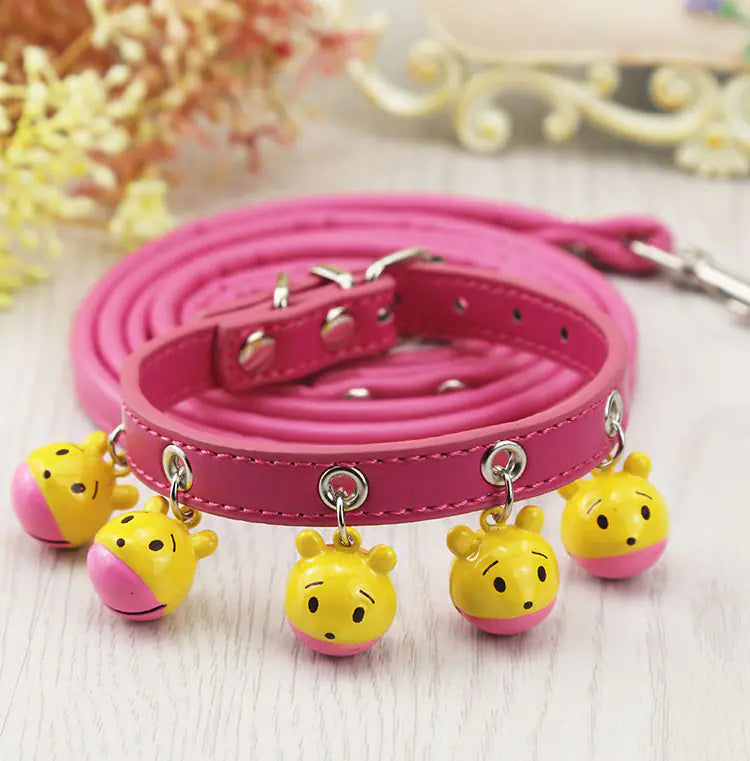 Dog and Cat Collars with Bell and Leash for Pets