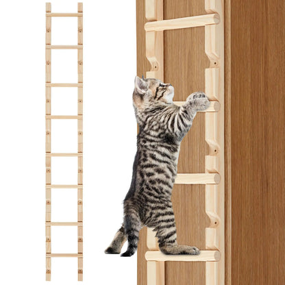 Briwooody 4 Pcs Cat Ladders Cat Climbing Stairs Cat Climbing Steps Cat Wall Shelves Height(13.7-55 Inches) Cat Climbing Frame Cat Tree Supplies Cabinets Climbing Pole Furniture for Indoor Cats