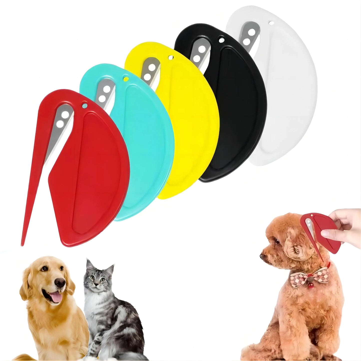 Multifunctional Knotting Comb for Pets - Hair Removal Tool and Grooming Comb for Dogs and Cats with Medium to Long Fur