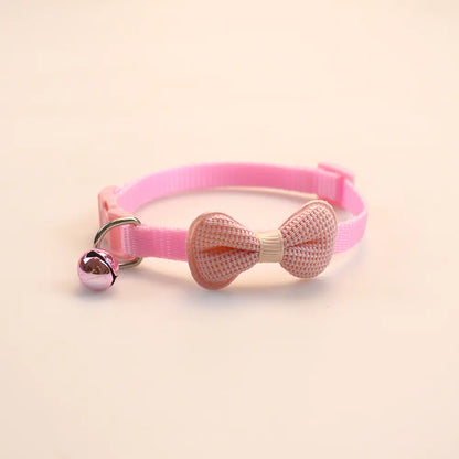 New Cute Cat Collar with Bow and Bell for Small Dogs