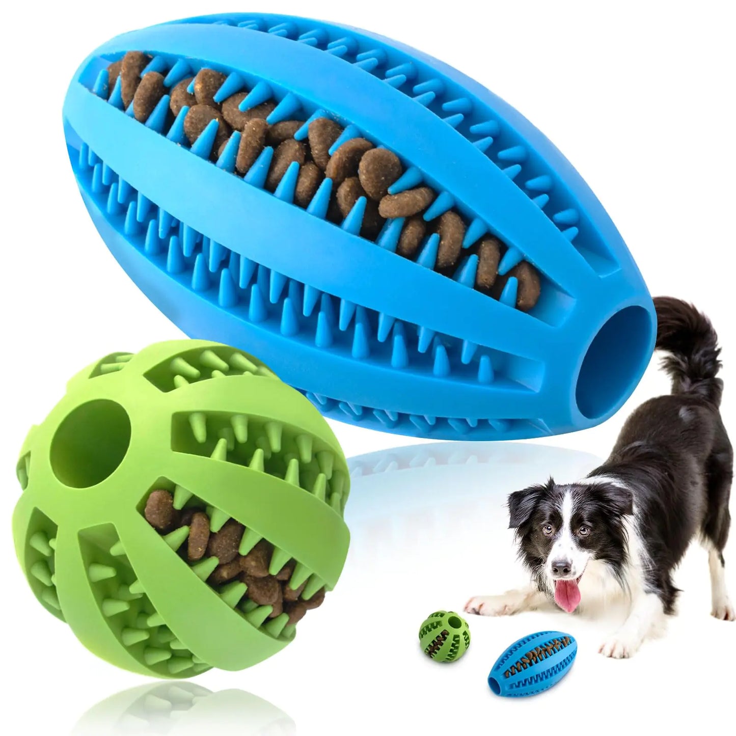 2 Pack Dog Puzzle Toy for Large Dogs Interactive Dog Enrichment Toys Dog Toy to Keep Them Busy Treat Dispensing Ball for Dog Teething and Training