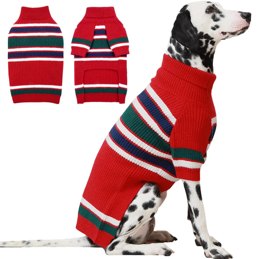 IECOii XL Dog SweaterDog Sweater Large Size DogLarge Dog Sweaters for Male Female DogsCute Christmas Dog Winter Clothes Boys GirlsWarm Dog Winter Sweater for CorgiBeagleRed Dog SweaterXLarge