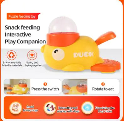 Duck Design Anti-Slip Automatic Treat Dispenser for Pet Training