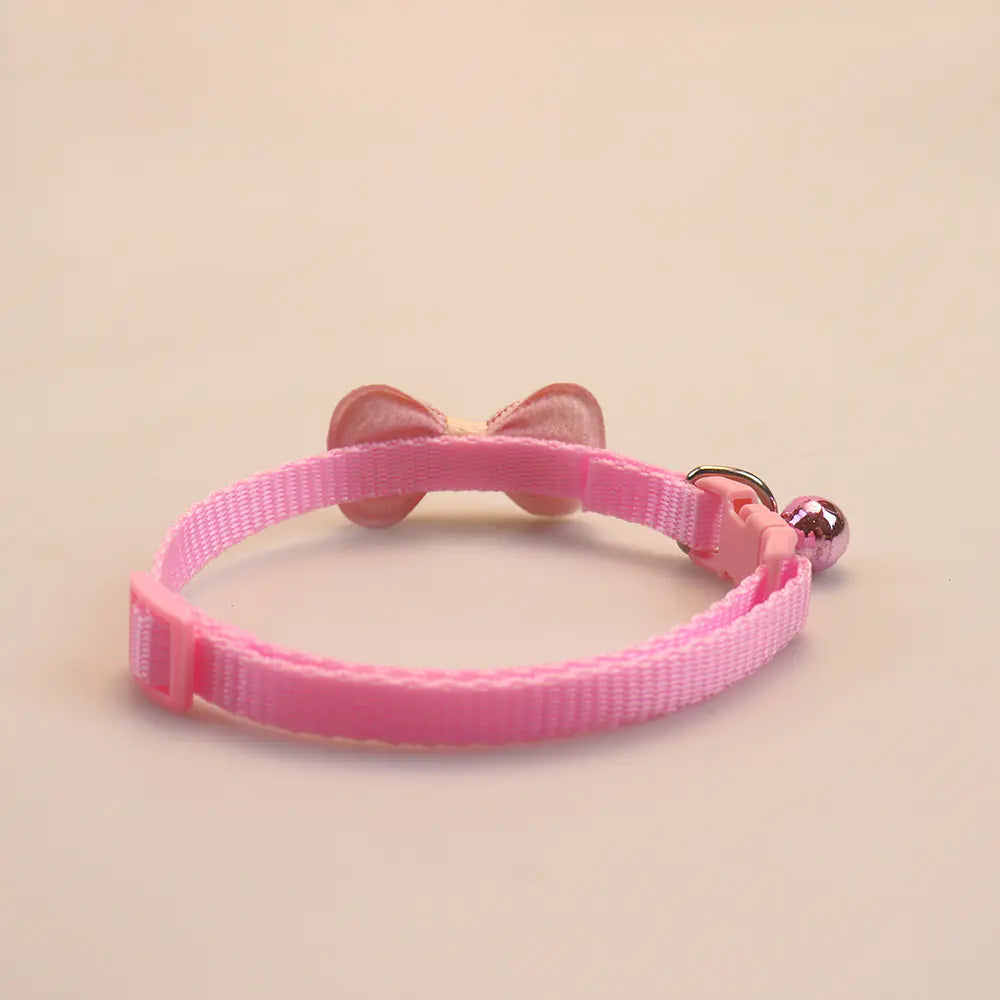 New Cute Cat Collar with Bow and Bell for Small Dogs