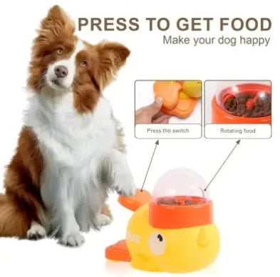 Duck Design Anti-Slip Automatic Treat Dispenser for Pet Training