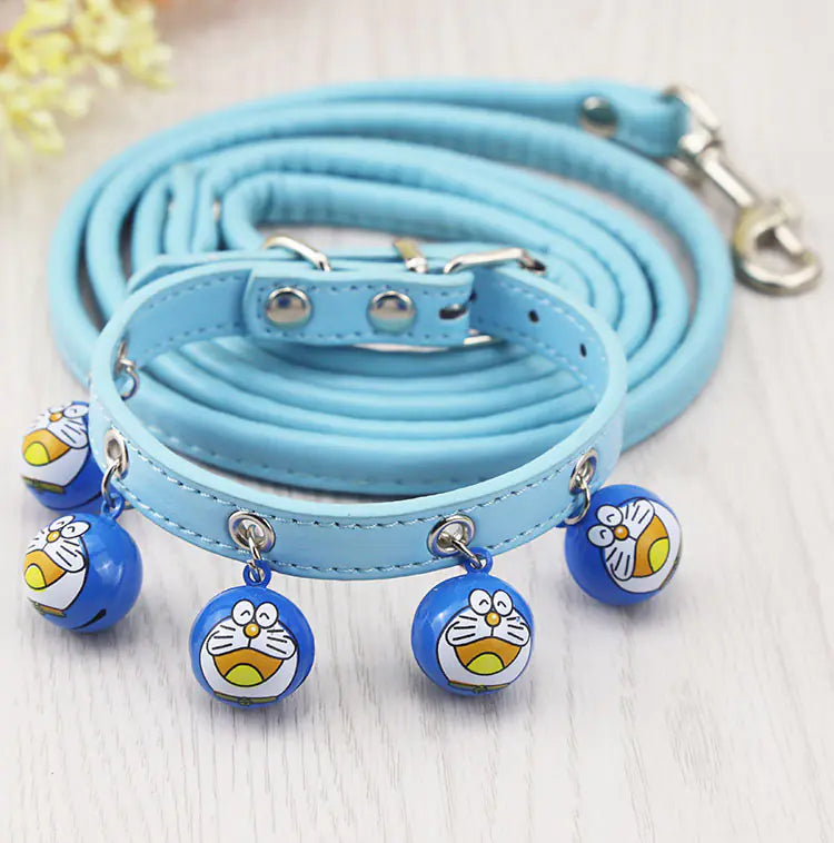 Dog and Cat Collars with Bell and Leash for Pets