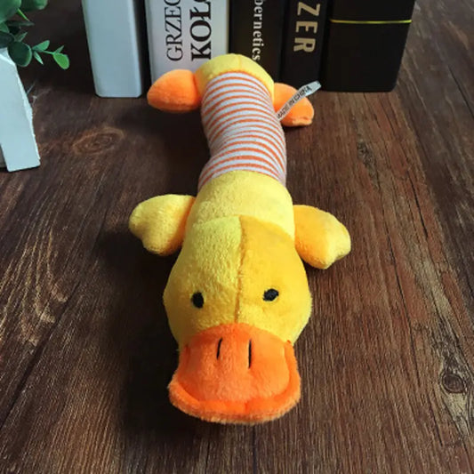 Durable Plush Dog Toy for Chewing and Teething