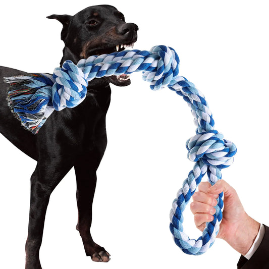 XIGOU Dog Rope Toys Indestructible Dog Toys Dog Chew Toys for Aggressive Chewers Tough Puppy Teething Chew Toys for Boredom Dental Cleaning Tug of War Dog Toy Great for Small to Large Breed