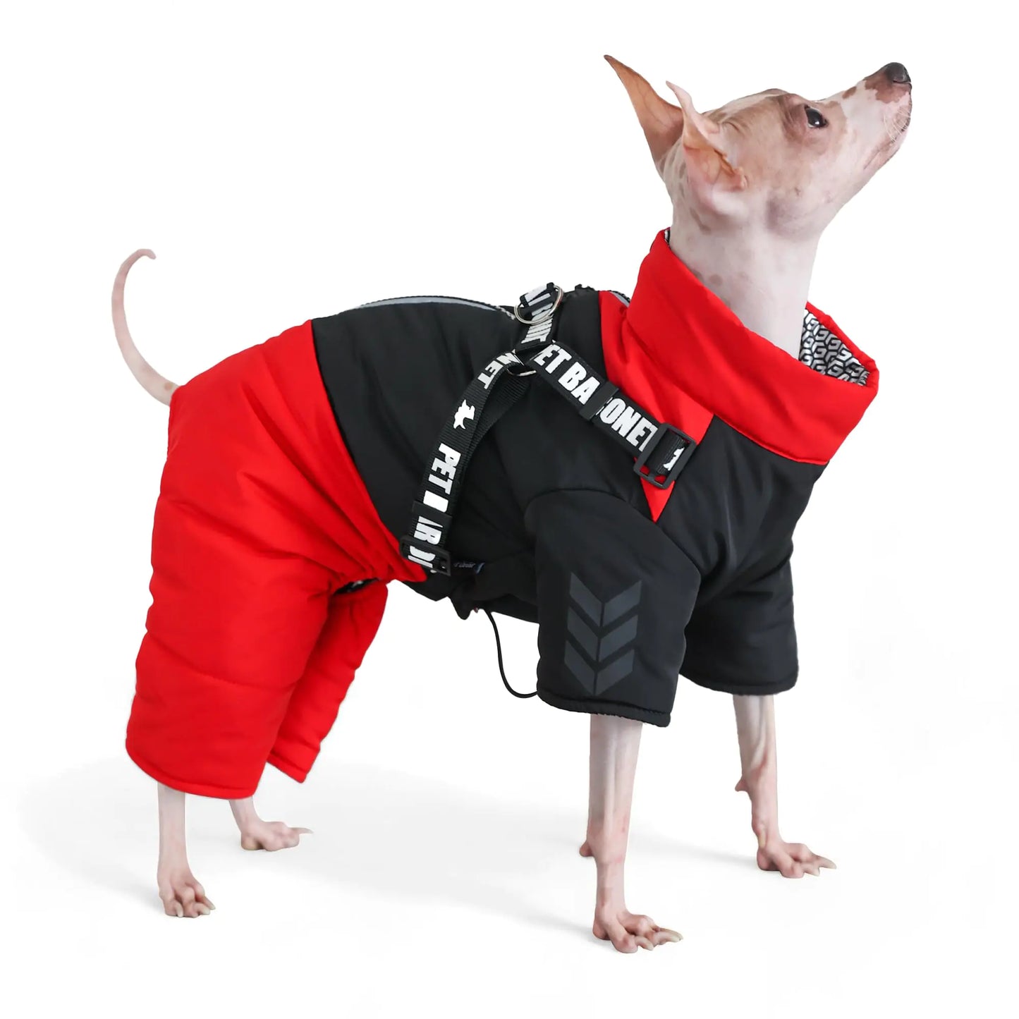 PETBARONET Dog Winter Coat with Harness Reflective Dog Winter Jacket Waterproof Full Body Dog Coat Snow Jacket for Dogs Dog Snowsuit Winter Coat for Dogs for Small Medium Dogs (X-Large)